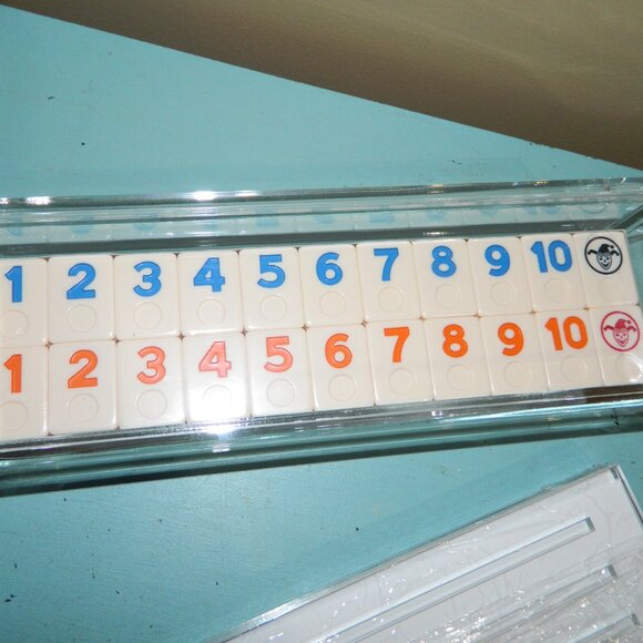 Mark & Graham Luxe Acrylic Rummy Game Set Tortoise Shell - Picture 3 of 6